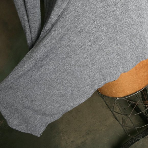 Joseph A Peasant Boho Top Grey Soft Athleisure Md - Picture 9 of 12